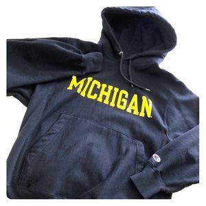 CHAMPION MICHIGAN HOOD SWEATSHIRT